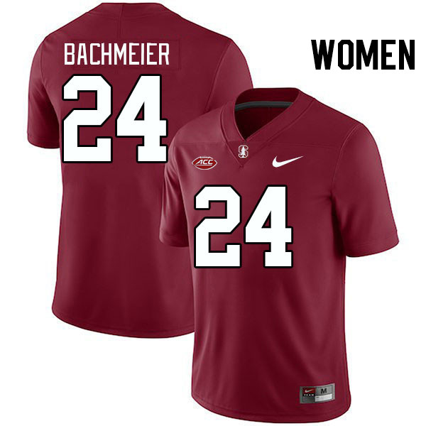 Women #24 Tiger Bachmeier Stanford Cardinal 2024 ACC Conference College Football Jerseys Stitched-Ca